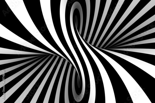 Naklejka - mata magnetyczna na lodówkę Black and white abstract