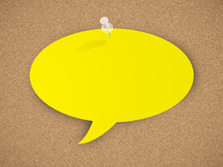 Poster - CORKBOARD with SPEECH BUBBLE (noticeboard chalkboard message)