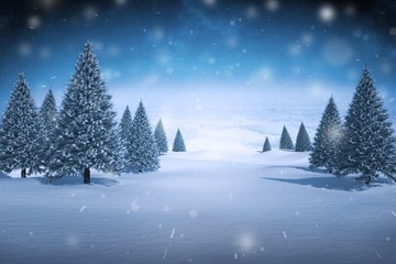 Poster - Composite image of snowy landscape