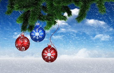 Poster - Composite image of christmas decorations