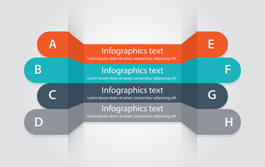 Wall Mural - Modern business ribbon options infographics. Vector illustration