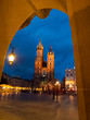 St. Mary's Church in Krakow by night