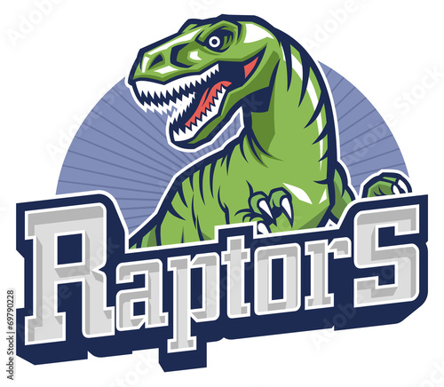 Fototapeta dla dzieci raptor mascot