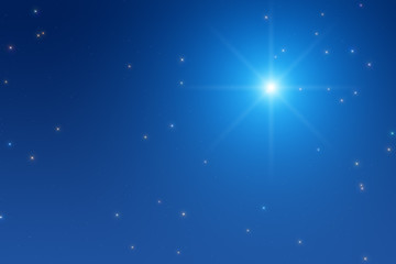 Wall Mural - North star on a midnight sky.