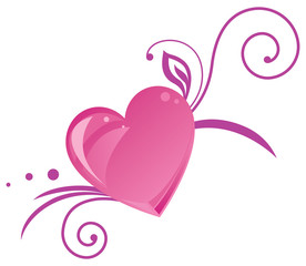 Wall Mural - Romantic heart silhouette