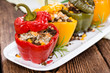 Stuffed Peppers (with Meat, Herbs and Cheese)