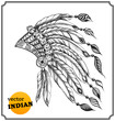 Indian chieftain headdress with feathers
