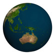 Planet earth. Australia, Oceania and part of Asia.