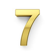 3d render of golden digit simbol - 7