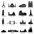 vector collection of landmarks icons