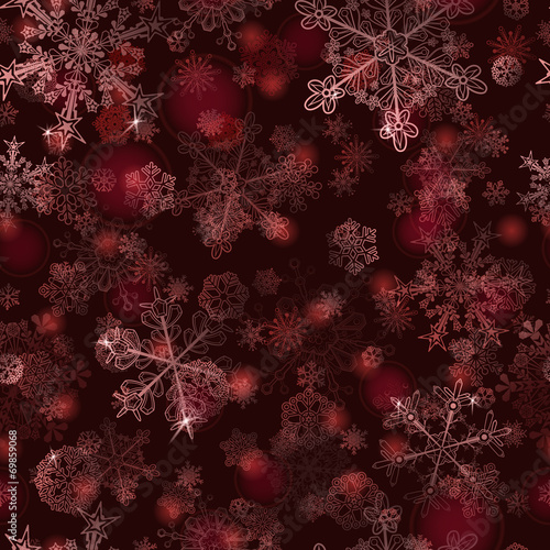 seamless-pattern-of-snowflakes-in-red-colors