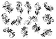 © Vector Tradition - Retro floral motifs and foliate vignettes set