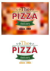 Canvas Print - Retro pizza label or banner