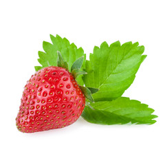 Canvas Print - organic strawberry isolated on white