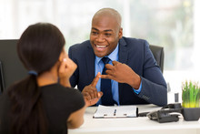 African American Businessman Meeting With Client