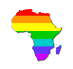 Wall Mural - Africa - Rainbow flag pattern