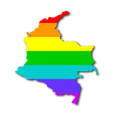 Wall Mural - Colombia - Rainbow flag pattern