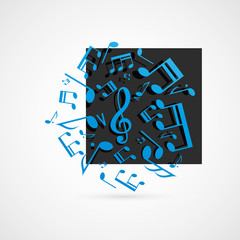 Sticker - notes de musique