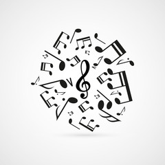 Sticker - notes de musique