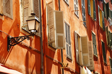 Wall Mural - Old town architecture of Nice on French Riviera