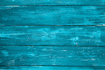 Wall Mural - Blue painted wood texture
