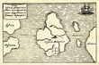 Kircher's map of the Atlantis (south at the top)
