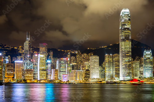 Naklejka samoprzylepna Hongkong skyline