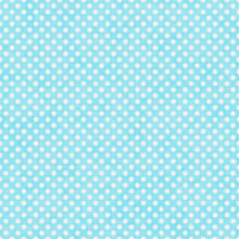 Bright Teal And White Small Polka Dots Pattern Repeat Background