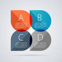 Wall Mural - Modern business banner options infographics. Vector illustration