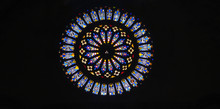 Rose Window,religious Theme Leadlight Window