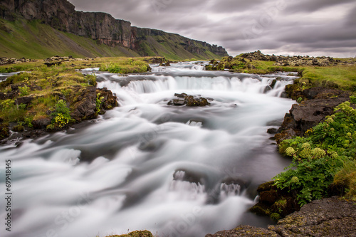 Photographie  Falaise Rivière torrent Islande
