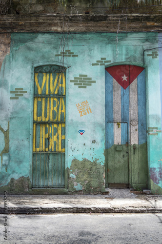 Naklejka - mata magnetyczna na lodówkę Viva Cuba Libre