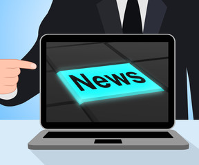 News Button Displays Newsletter Broadcast Online