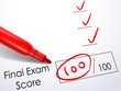 © JoyImage - close up look at score on final exam paper