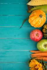 Wall Mural - fresh vegetables on table