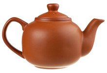 Brown Teapot Isolated On White Background