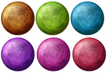 Six Colorful Balls