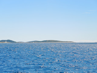 Wall Mural - Adriatic Sea in Dalmatia under blue sky