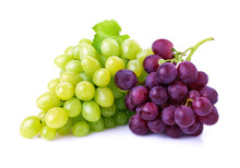 Grapes Isolated On White.