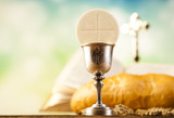 Fototapeta  - Holy Communion Bread, Wine 