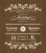 © kraphix - Vintage typography Wedding invitation on wooden background