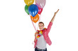 © Wisiel - woman with balloons over white background smiling