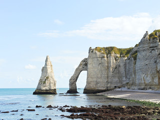 Poster - scenic with natural cliff on english channel beach