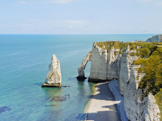 Poster - view of english channel coast with rocks