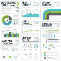 Poster - Infographic tools and elements to create vector infographics