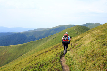 summer trekking in the carpathians.