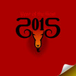 The year of goat (Red Background)