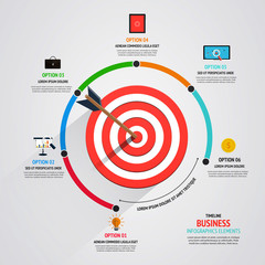 Wall Mural - business target marketing concept