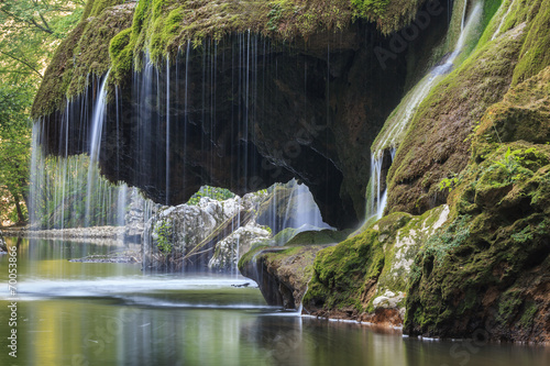 Fototapeta na wymiar Bigar Cascade Falls in Nera Gorges National Park, Romania