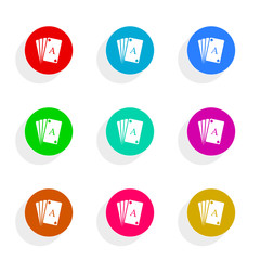 Leinwandbilder - casino flat icon vector set
